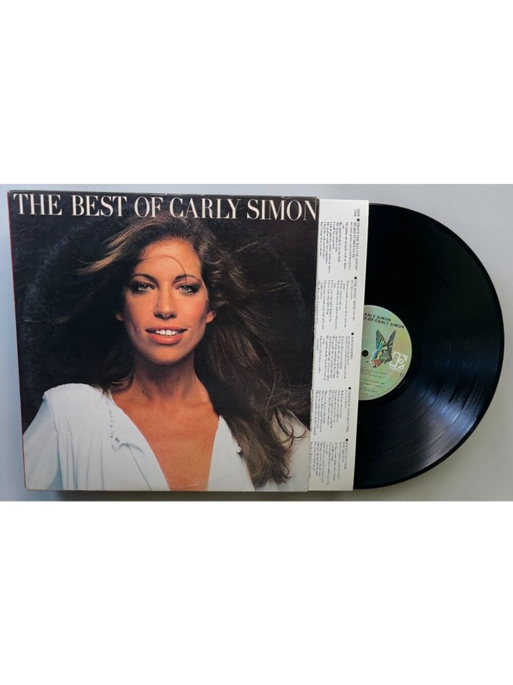 The Best of Carly Simon Vinyl LP 1970s Pop Elektra Butterfly Label Mockingbird